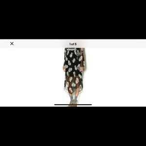 Black Gardenia Chiffon Dress  by Anna sui NWOT size 0 . Original price $849.00